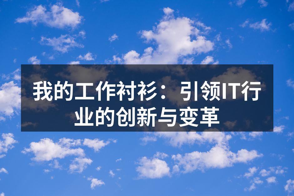我的工作衬衫:引领IT行业的创新与变革