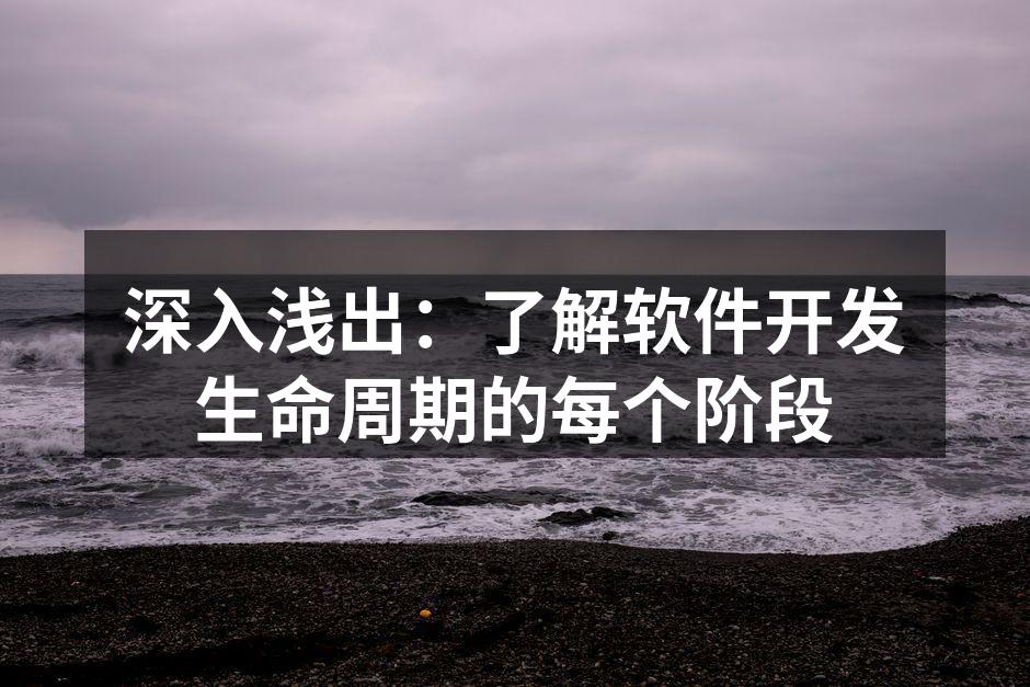 深入浅出:了解软件开发生命周期的每个阶段